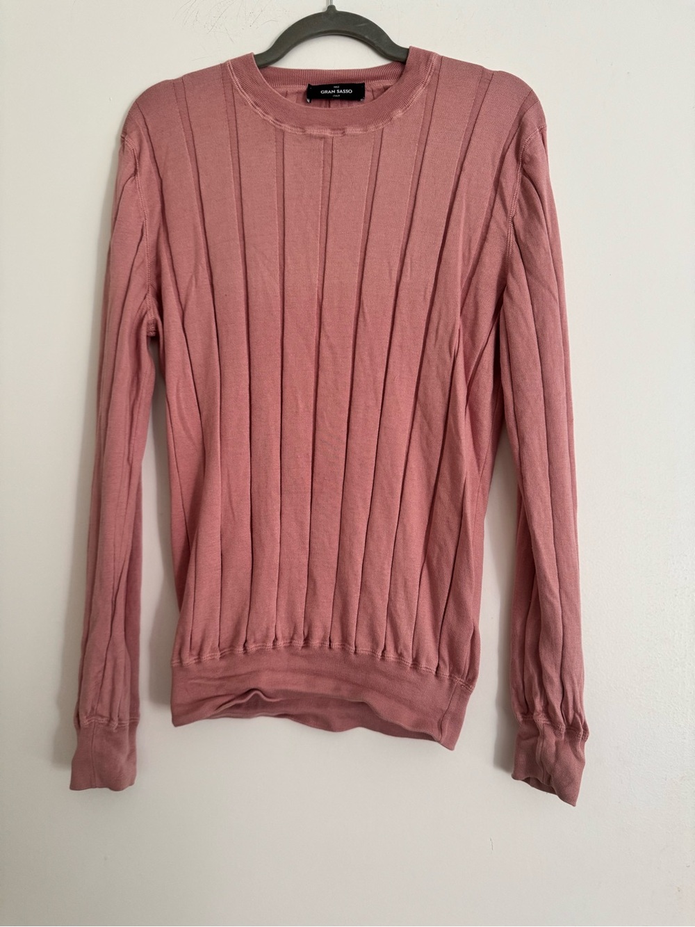 Gran Sasso silk blend Long Sleeve Sweater in Dusty Rose. Size M